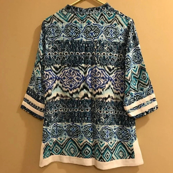 Tina Stephens Tunic Blouse Beach Swim Cover Up - Picture 5 of 6